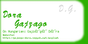 dora gajzago business card